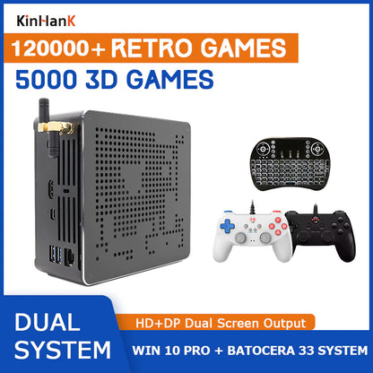 4K Classic Game Console Super Console X Box with 120000 Retro Video Game for Ps3/Ps2/Ps1/Gamecube/Dc Windows 10 PRO & Batocera