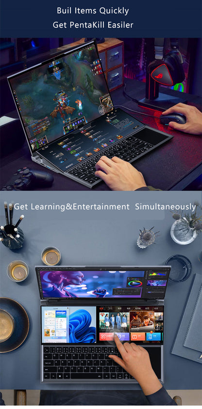 AIWO Core I7 10 Th Generation 2 Touch Dual Screen Gamer Laptop