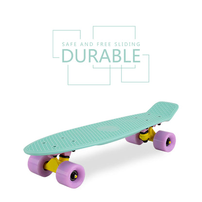 Mini 22 Inch Plastic Fish Board Cruiser Skateboard With Big LED Wheel