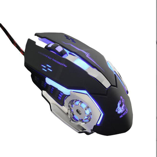 Wired Programmable LED RGB Light USB Mouse Gamer