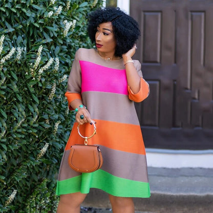 African Striped Dress
