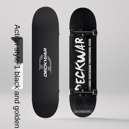 Scooter Four-Wheel Beginner Girls and Boys Adult Youth Children'S Skateboard Short Board Professional Board Twin Tips Skateboard