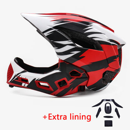 Children Cycling Helmet Detachable Full Face Kids Bike Sports Safety Helmet Child Skateboarding Motorcycle Roller Skating Helmet