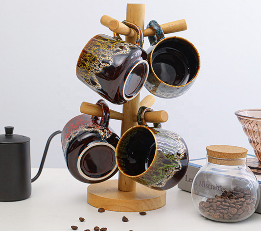 Handmade Mixed Glaze Ceramic Coffee Mugs