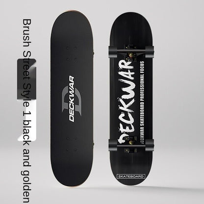 Scooter Four-Wheel Beginner Girls and Boys Adult Youth Children'S Skateboard Short Board Professional Board Twin Tips Skateboard