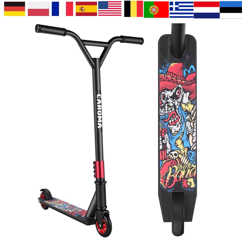 Kids Adults Stunt Scooters 2 Wheels Beginner Freestyle Sports Kick Scooter Maximum Pattern 1-2 Kick Scooter for Kids, Teens, And
