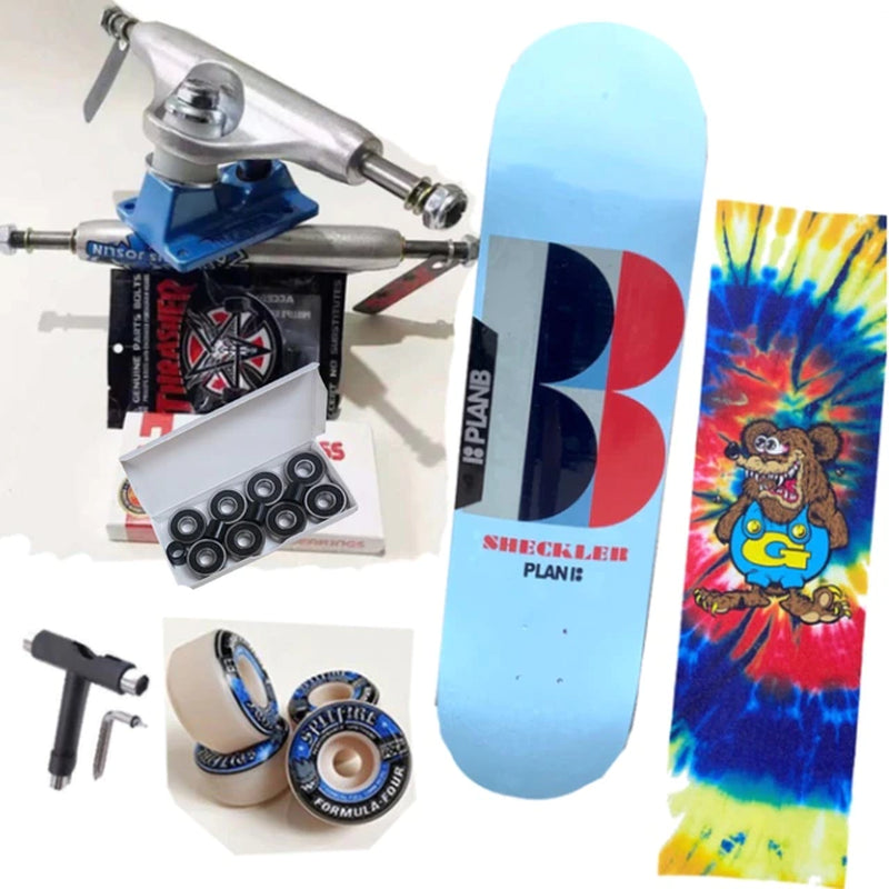 Whole Kit 8Inch Skateboard Santa Cruz Decks Spitfire Skateboard Wheelsthunder Trucks 139 Grizzly Grip Tapes