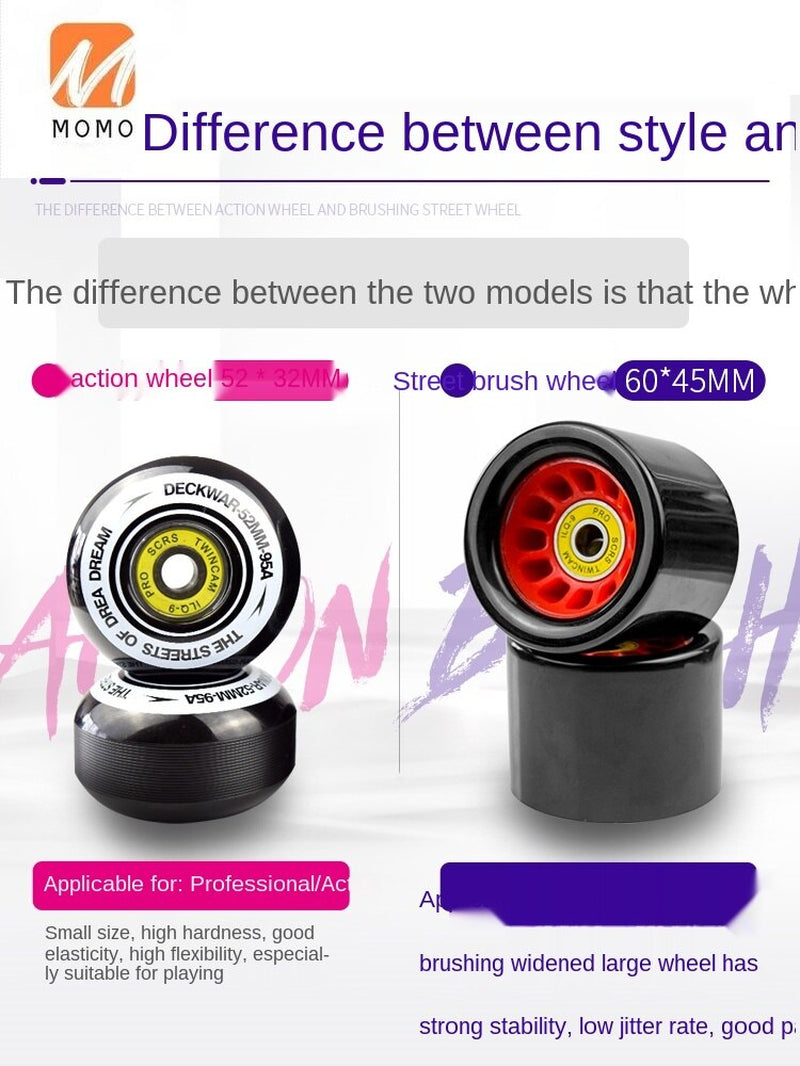 Scooter Four-Wheel Beginner Girls and Boys Adult Youth Children'S Skateboard Short Board Professional Board Twin Tips Skateboard