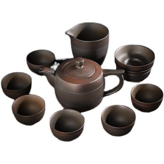 Purple Pottery of Yunnan Handmade Teapot Teacup Set