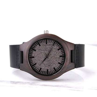 Original Era Wood Engraved Watch