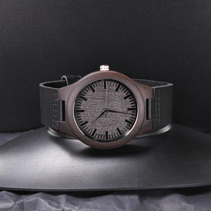 Original Era Wood Engraved Watch