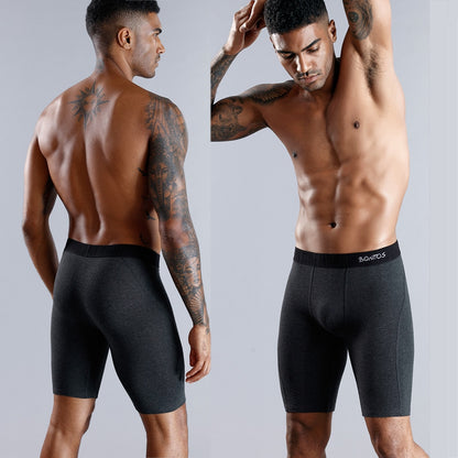 Comfortable Natural Cotton Long Boxer Shorts