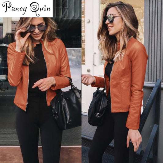 Faux Leather PU Jacket