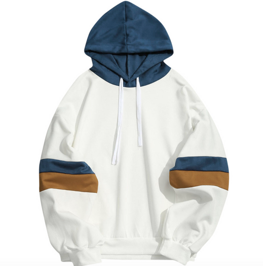 Unisex Plain Striped Sweatshirt Hoodie