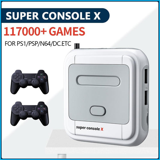 Retro Gaming Console Super Console X with 110000 Retro Games for PSP/PS1/DC/MAME Multi-Player Arcade Game Console Max to 256G