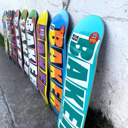 Professional Skateboard Baker Skateboard 8.0 Inch U-Shaped Transverse Skateboard 7-Layer Canada Wood Deck Three-Layer Dyeing Hi