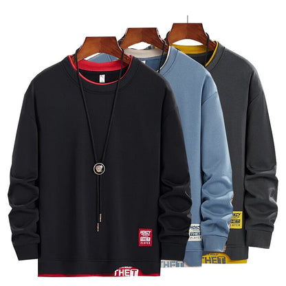 Brand Men Sweatshirts 2022 Spring Autumn Hip Hop Streetwear Mens Pullover Sweatshirt Hoodies Mens Patchwork Outwear Male Top 4XL