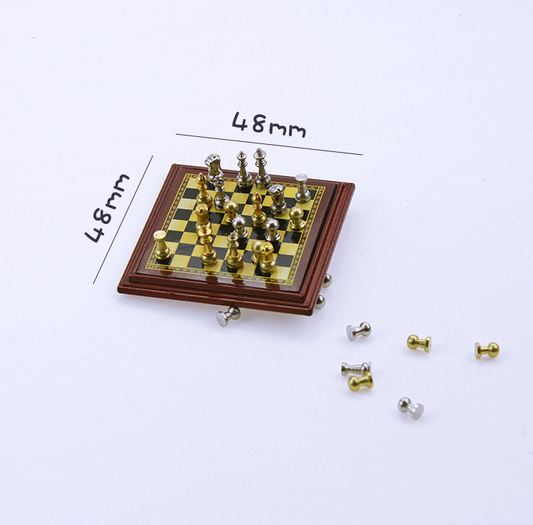 1/6 1/12  Doll House Simulation Miniature Mini Chess Toy King  Model Decor