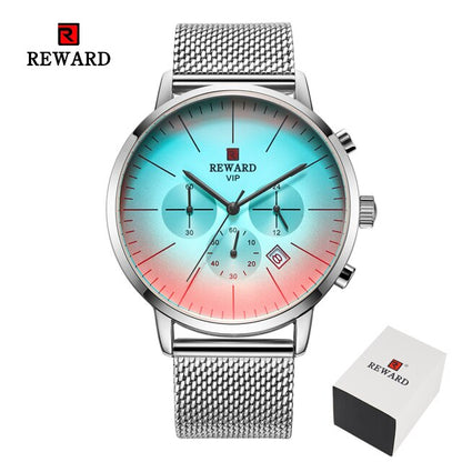 Color Bright Glass Watch Men Top Luxury Brand Chronograph