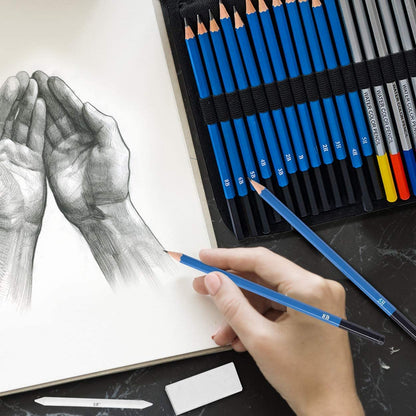 Sketch Pencil Art Set for Artists and Adults