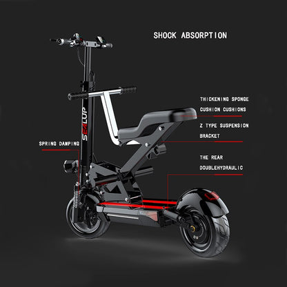 2022 Folding Parent-Child Electric Scooter for Work Scooter Lithium Battery Large Capacity Long Endurance Electric Scooter