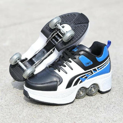 Roller Sneakers Men Wheels Roller Women Shoes Deformation Roller Shoes For Children Agloat