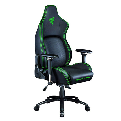 Original Razer Iskur Gaming Chair Luxury Leather Black Green