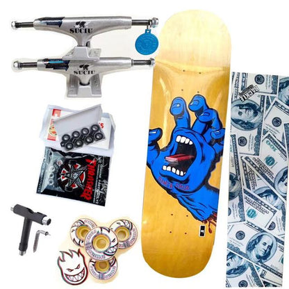 Whole Kit 8Inch Skateboard Santa Cruz Decks Spitfire Skateboard Wheelsthunder Trucks 139 Grizzly Grip Tapes