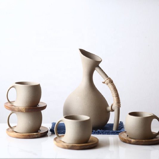 1300ml Creative Pottery Tea Cup Set