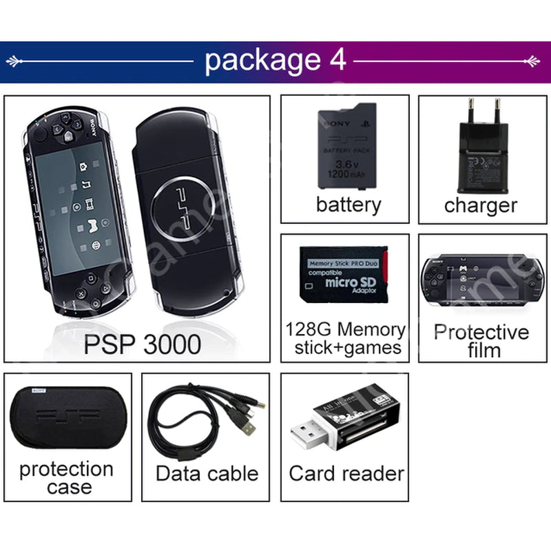 Original Sony Psp3000 Game Console PSP Handheld Gba Game Doubles Handheld Arcade Game Console FC
