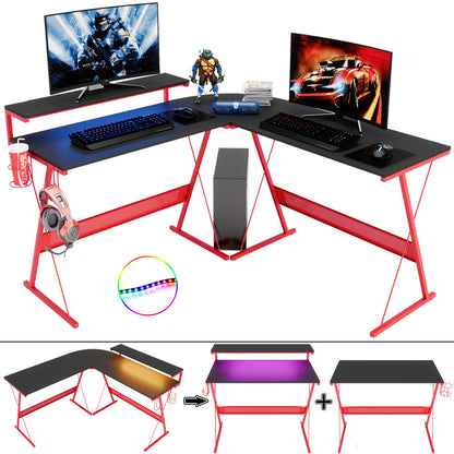 L Shaped Led Gaming Desk