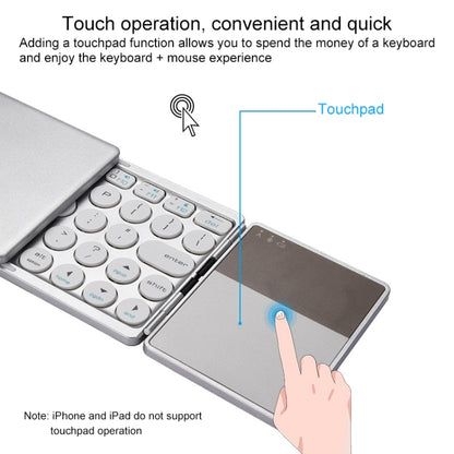 Three-Fold Rechargeable Wireless Keyboard With Touchpad  (PC, Smartphone)