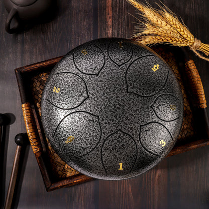 Steel Tongue Drum  8inches 8tones Sliver