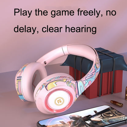 Kids Ambient Light Folding Wireless Gaming Headset