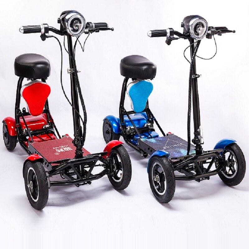 Factory Offer CE Certified Electric Folding Quad Vehicle Scooter Well Appointed Stable Suitable for Kids, Adults and the Elderly
