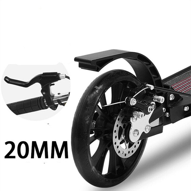 Adult Two-Wheeled Scooter Foldable Adult Single Pedal Bike Handbrake Double Shock Absorption Urban Big Child Scooter