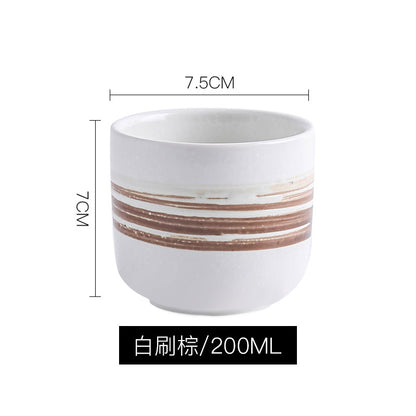 Japanese Style Pottery Clay Tea Cups