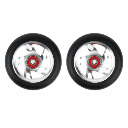2Pcs/Set Aluminum Alloy 100Mm Pro Stunt Scooter Wheels with Bearing Kick Scooters Scooter Parts Wheels Replacements Accessories