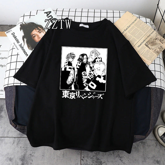 Tokyo Avengers Japanese Anime T Shirt Men Tops Harajuku Kawaii Tokyo Avengers Graphic Tees Unisex Cartoon Tshirt