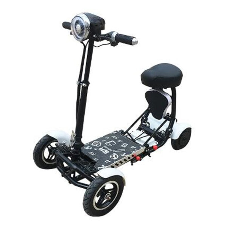 Factory Offer CE Certified Electric Folding Quad Vehicle Scooter Well Appointed Stable Suitable for Kids, Adults and the Elderly