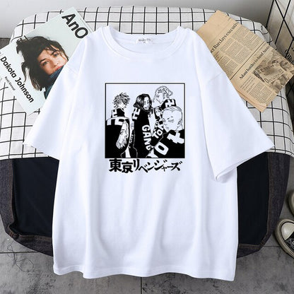 Tokyo Avengers Japanese Anime T Shirt Men Tops Harajuku Kawaii Tokyo Avengers Graphic Tees Unisex Cartoon Tshirt