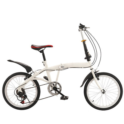 20 Inch Folding Bicycle City Portable Bike 7 Speed Light Weight Gift Double V Brake High Strength Foldable Cycling