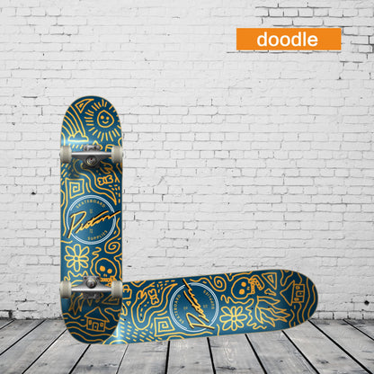 8.0inch Maple Deck Medium Concave Double Kick Skateboard With Grip Tape