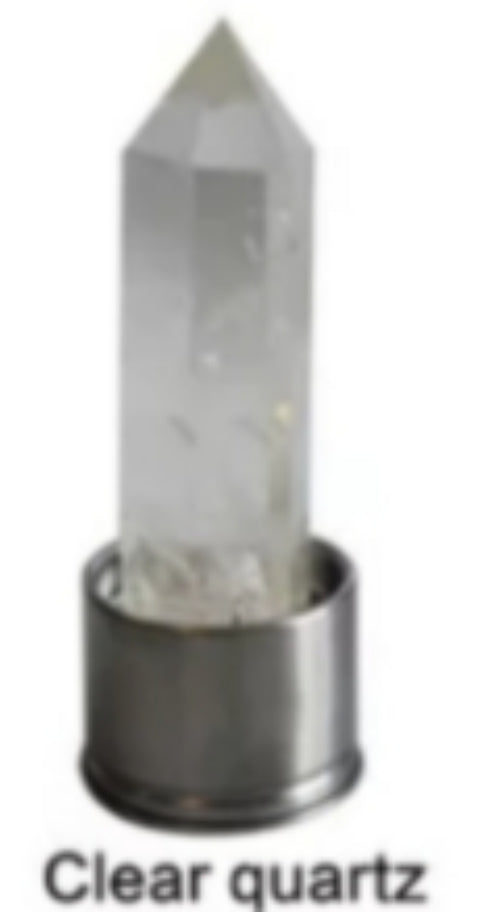 Natural Quartz Gemstone Glass Water Bottle