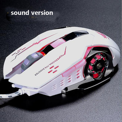 Wired Programmable LED RGB Light USB Mouse Gamer