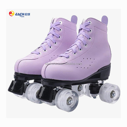 Indoor and Outdoor  Unisex Glitter Flashing Roller Skates for Women Adults
