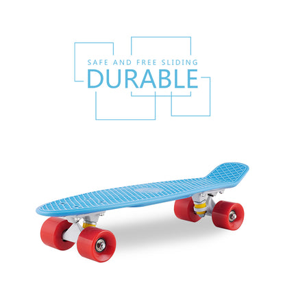 Mini 22 Inch Plastic Fish Board Cruiser Skateboard With Big LED Wheel