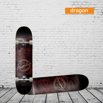 8.0inch Maple Deck Medium Concave Double Kick Skateboard With Grip Tape