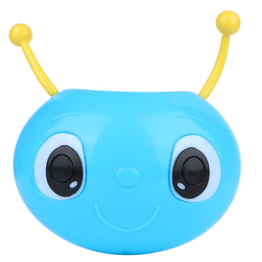 Children Scooter Basket Plastic Cute Worm Pattern Scooter Front Handlebar Carrier Rack (Blue)