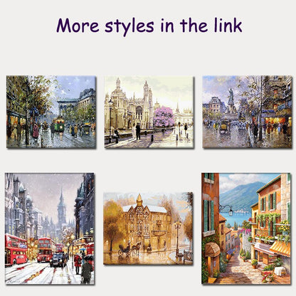 SDOYUNO pictures by numbers Landscape on canvas acrylic Painting By Numbers DIY 60x75cm Frame Digital Painting Draw Number
